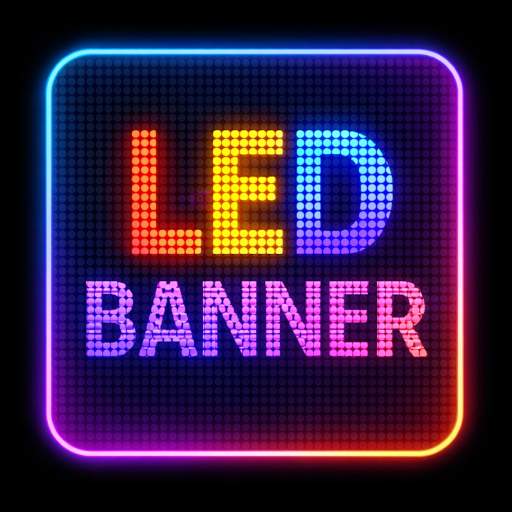 LED Banner App Icon - Running Text and Scrolling LED Display